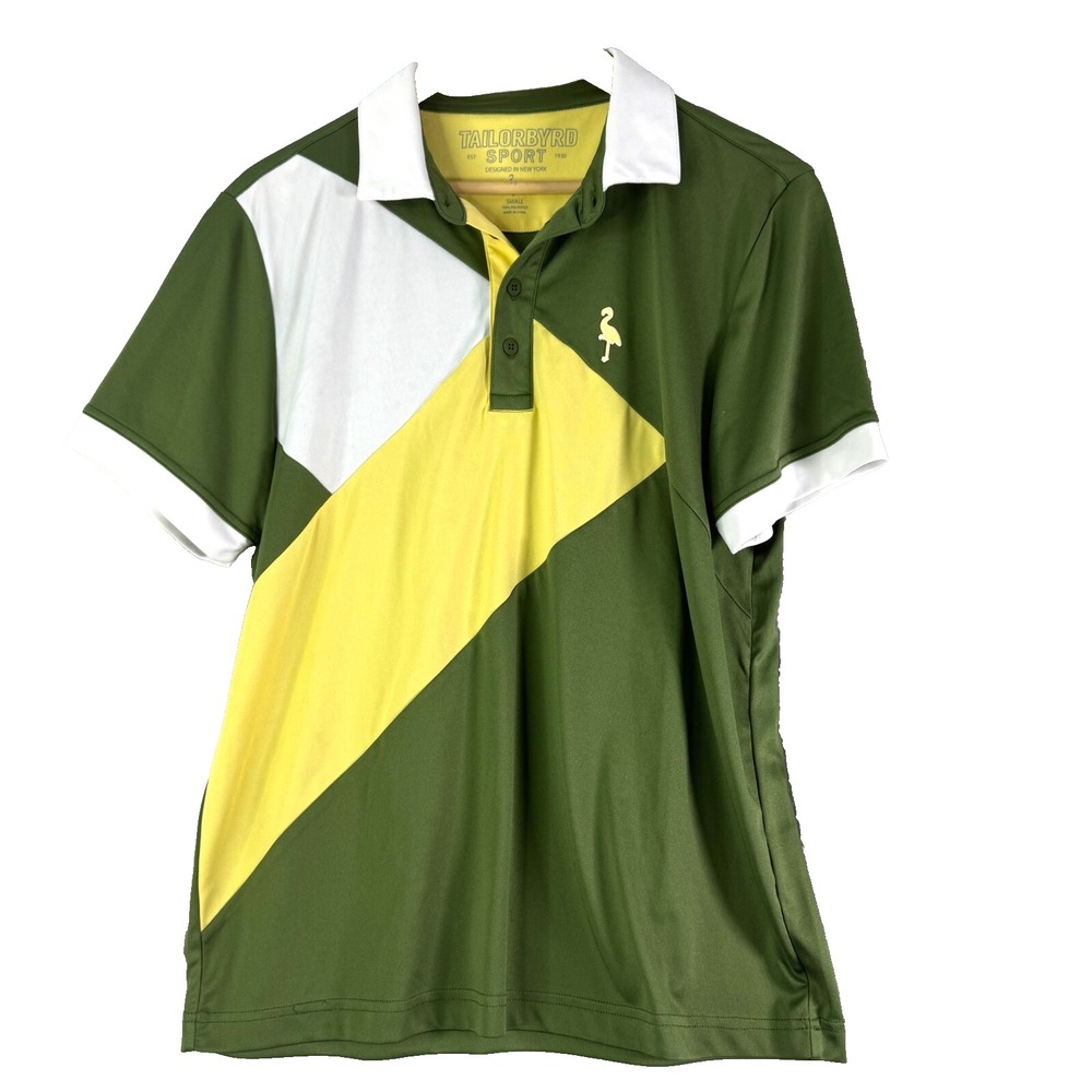 Tailorbyrd Sport New York Flamingo Polo Golf Shirt Sz S Small